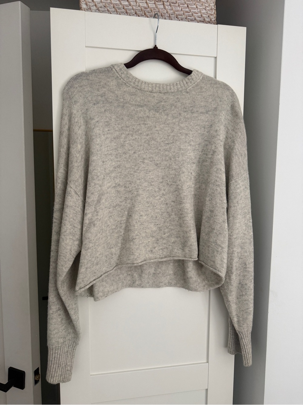 The Frankie Shop “Marlan” Grey Rolled Edge Sweater - Picture 4 of 11